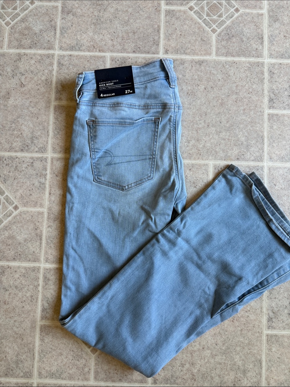 American Eagle Outfitters Light Blue Kick Boot Jeans